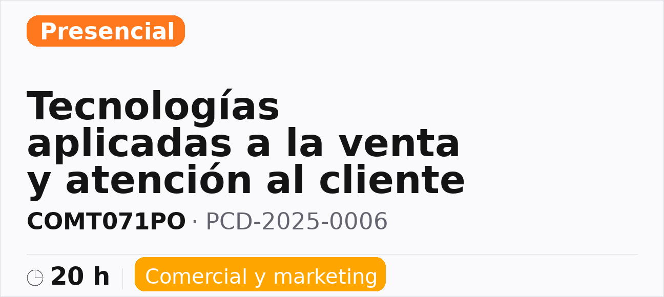 Tecnologías aplicadas a la venta y atención al cliente