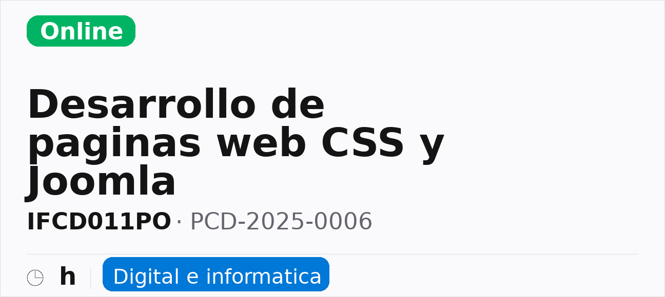 Desarrollo de paginas web CSS y Joomla