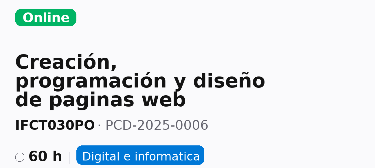 Creación, programación y diseño de paginas web