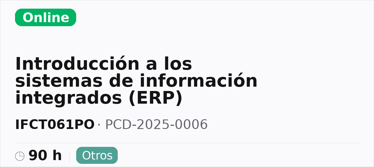 Introducción a los sistemas de información integrados (ERP)